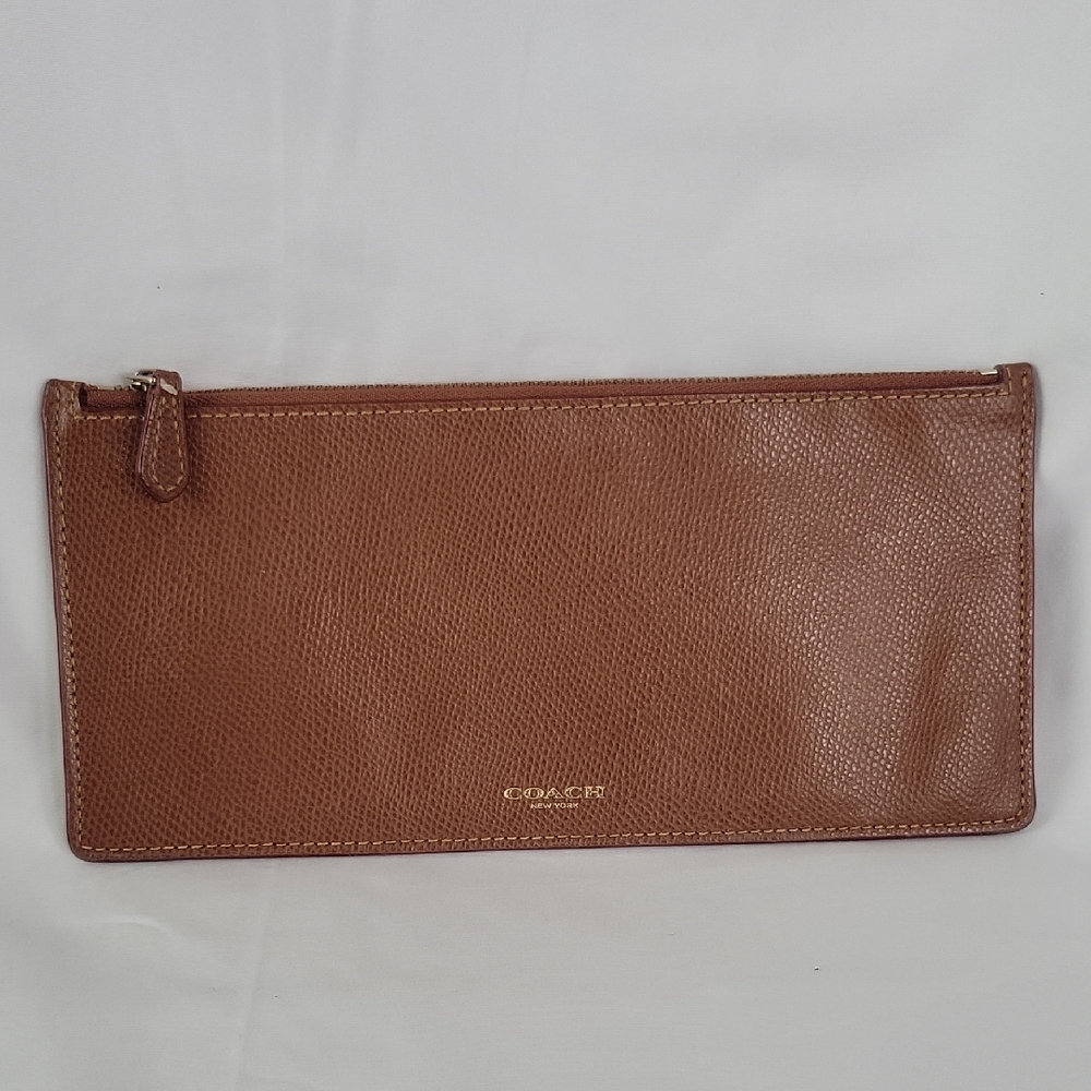 Coach Brown Leather Clutch